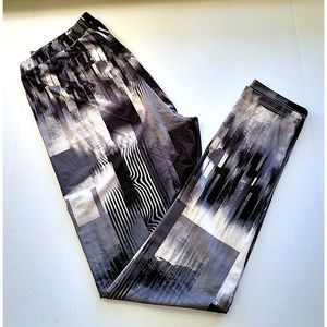Venus Women High Rise Printed Black Leggings Soft Size Med Casual